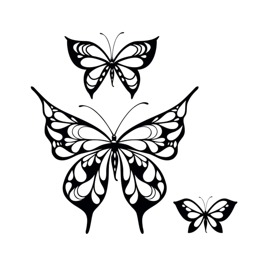Butterfly Set - Temporary Tattoo