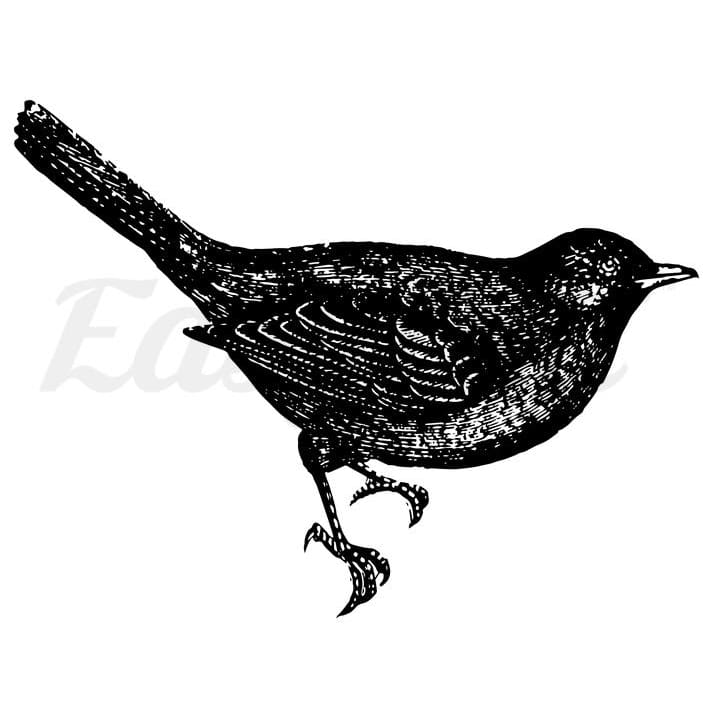 Chirping Bird - Temporary Tattoo