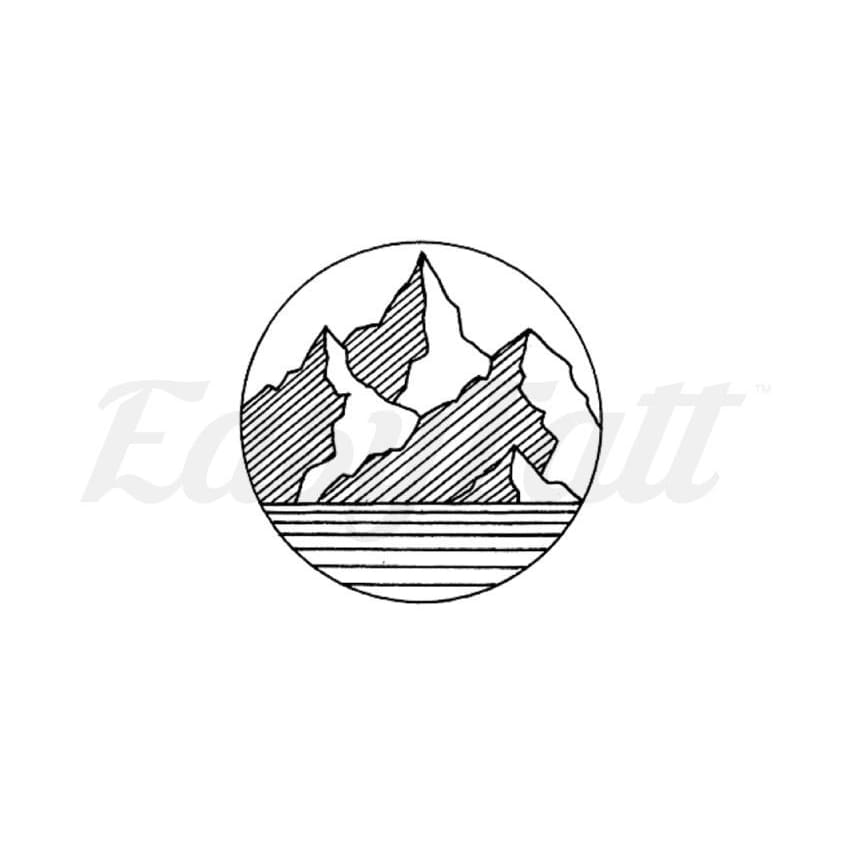 Clean Mountains - By C.kritzelt - Temporary Tattoo