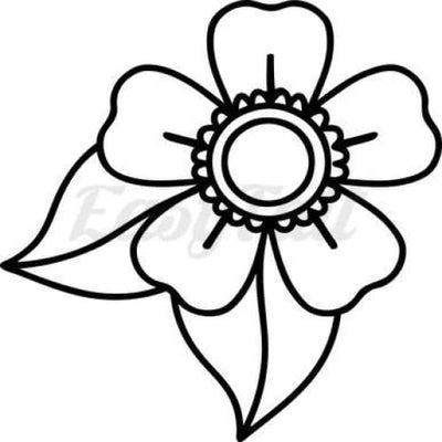 Clematis Outline - Temporary Tattoo