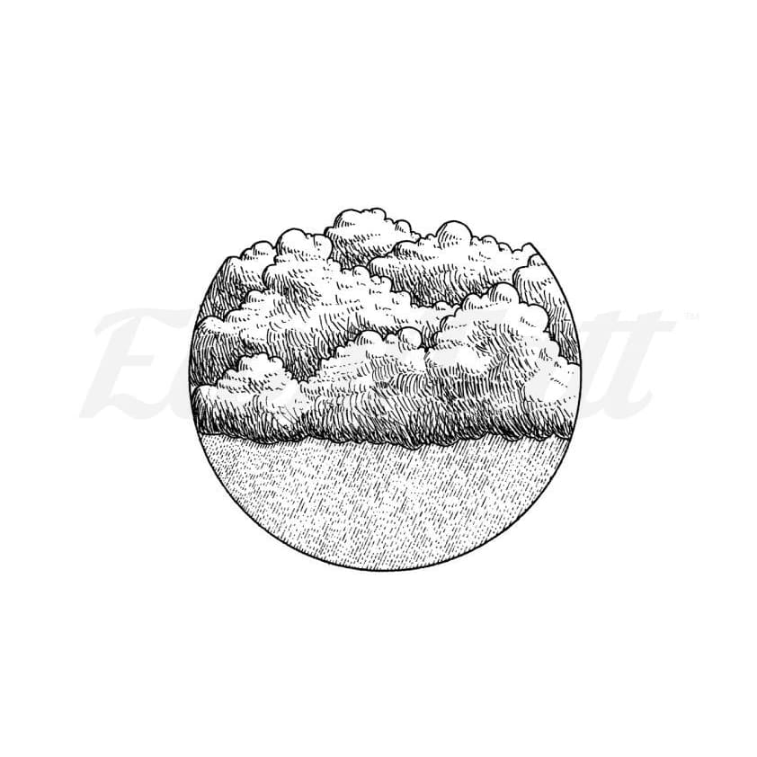Clouds - By By C.kritzelt - Temporary Tattoo