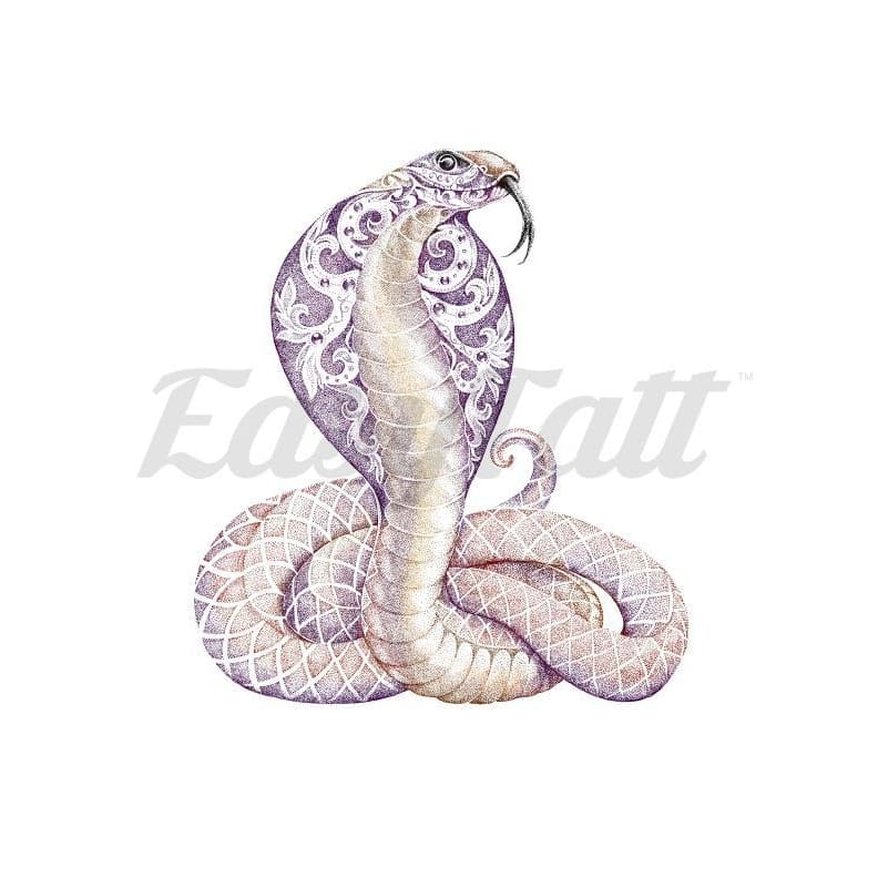 Colour Cobra Snake - Temporary Tattoo