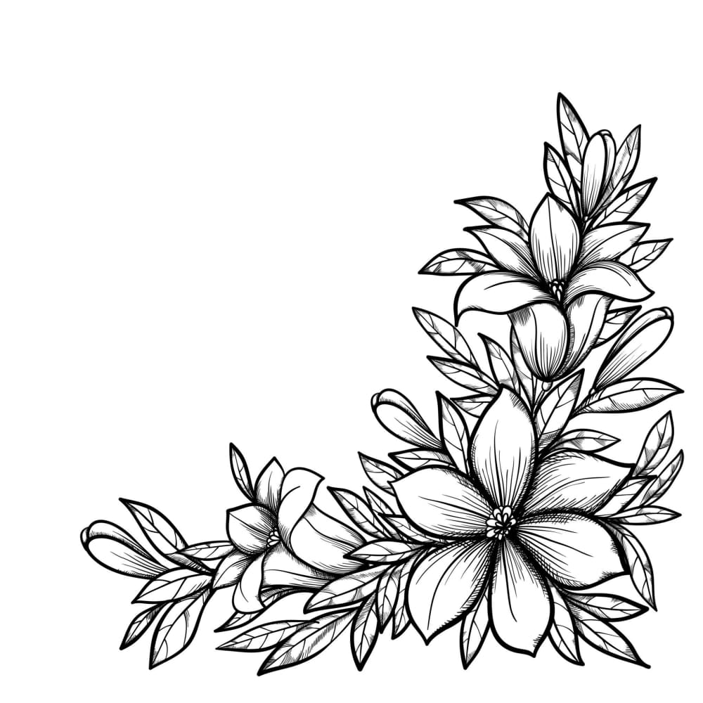 Decorative Flowers - Temporary Tattoo