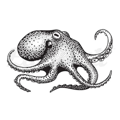 Defensive Octopus - Temporary Tattoo