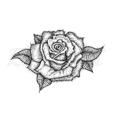 Dot work Rose - Temporary Tattoo
