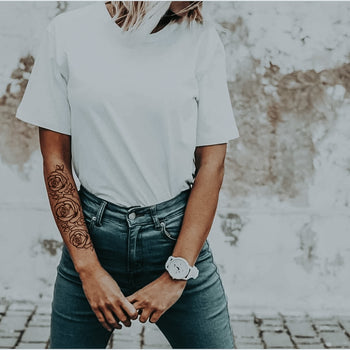 Dot Work Roses - Temporary Tattoo