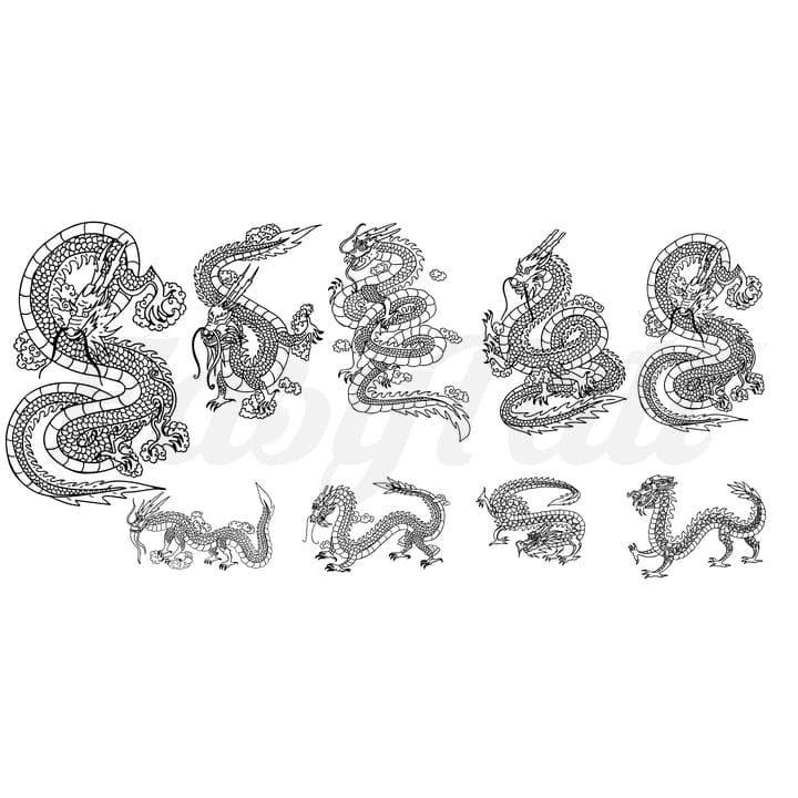 Dragon Collection - Temporary Tattoo