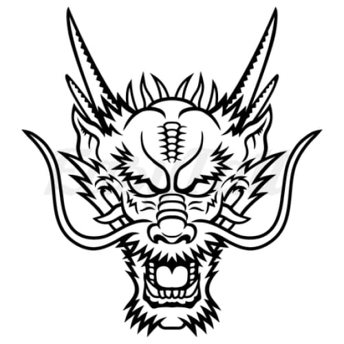 Dragon Head - Temporary Tattoo