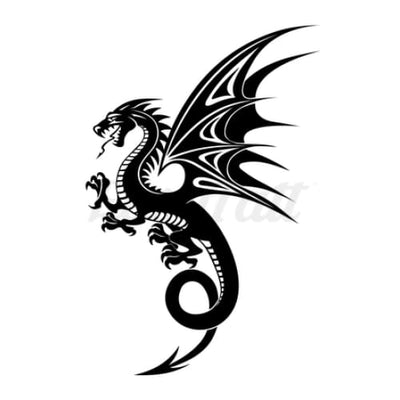 Dragon Silhouette - Temporary Tattoo