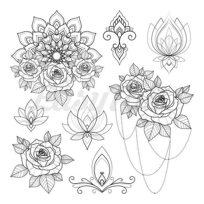 Enchanting Flowers - Temporary Tattoo