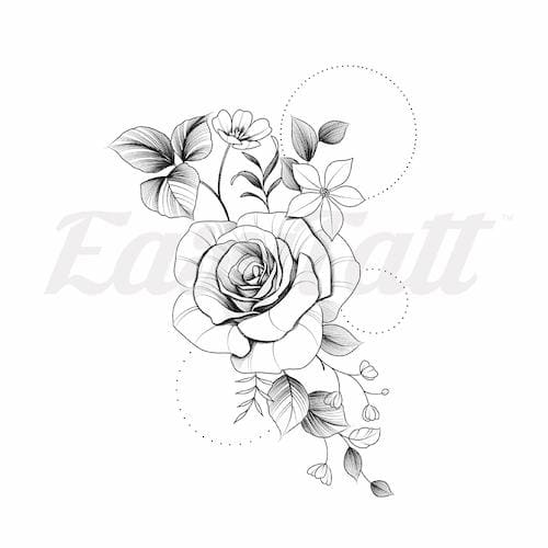 Enchanting Rose - Temporary Tattoo