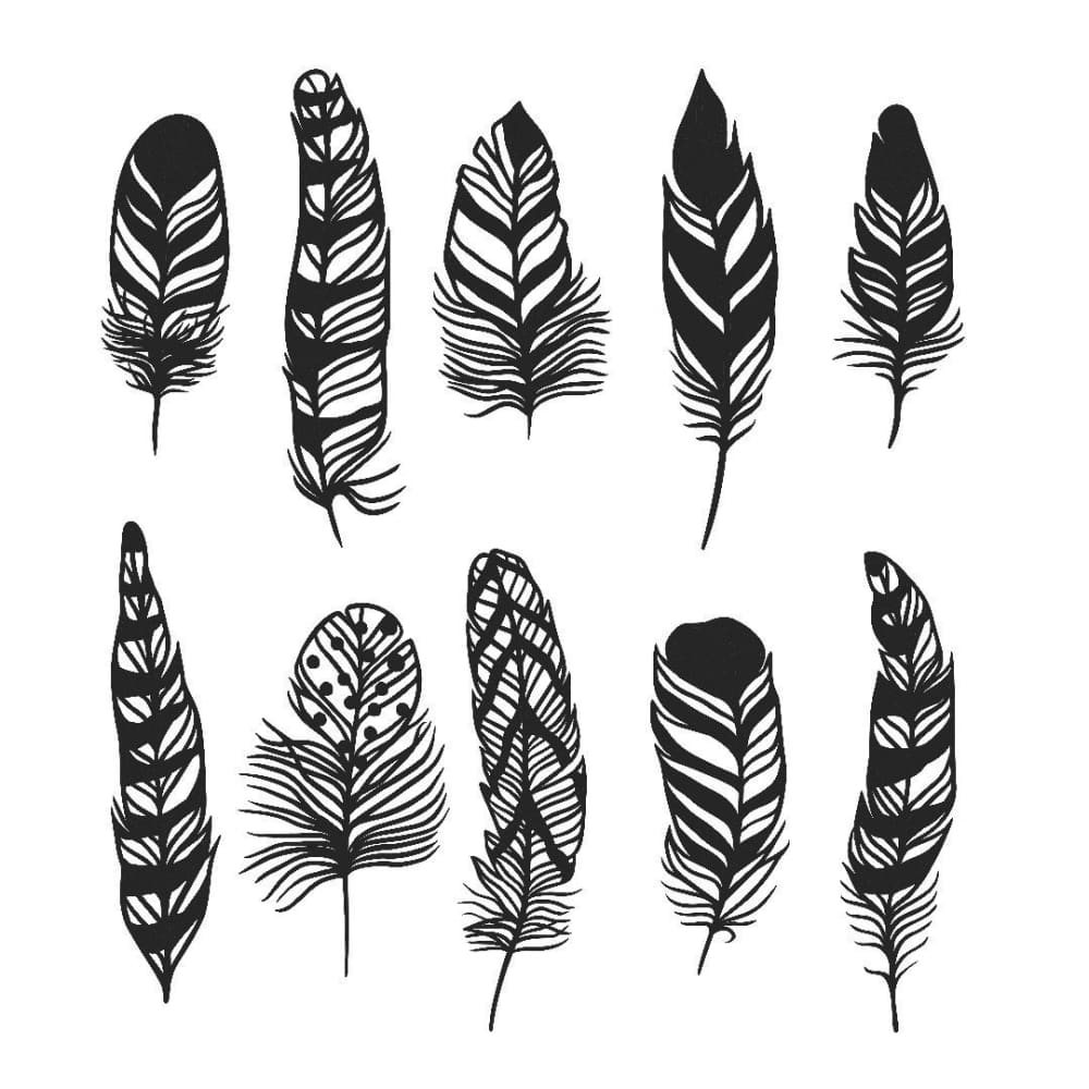Feather Set - Temporary Tattoo
