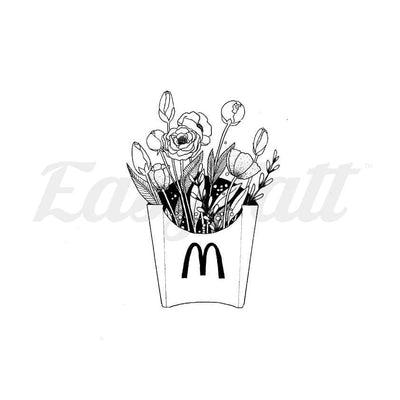 Floral Fries - By Tammy Farrell - Temporary Tattoo