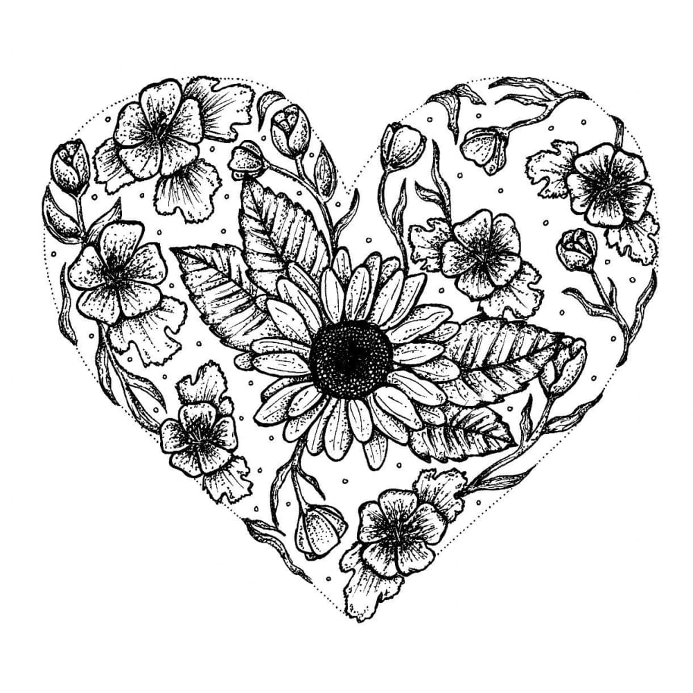 Floral Heart - By Georgia Mason - Temporary Tattoo