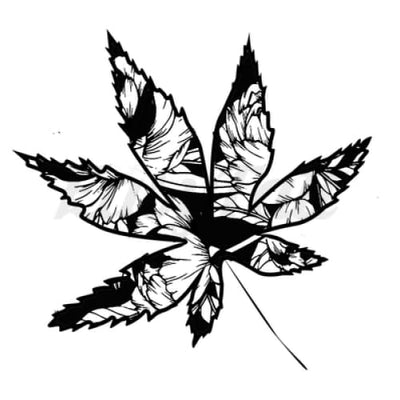 Floral Maple Leaf - By Jen - Temporary Tattoo