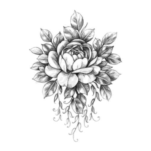 Flower Bunch - Temporary Tattoo