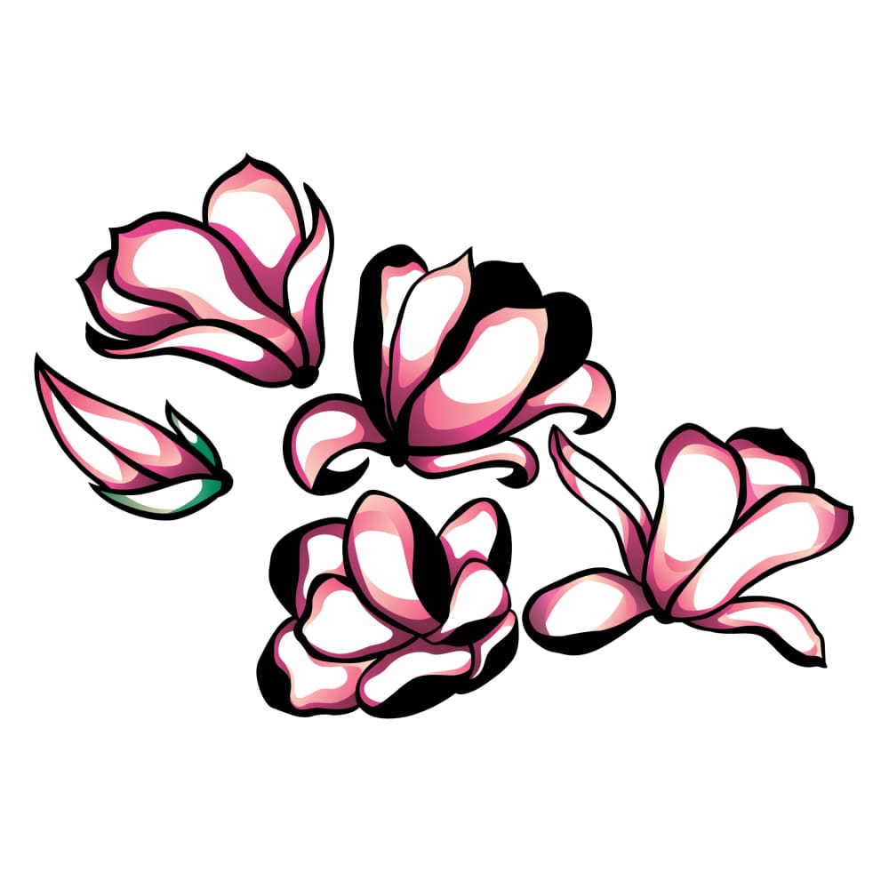 Flower Petals - By Eastern Cloud - Temporary Tattoo