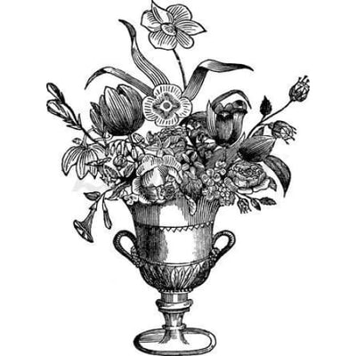 Flower Urn - Temporary Tattoo