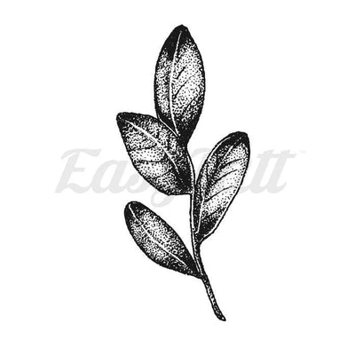Four Leaf Twig - Temporary Tattoo