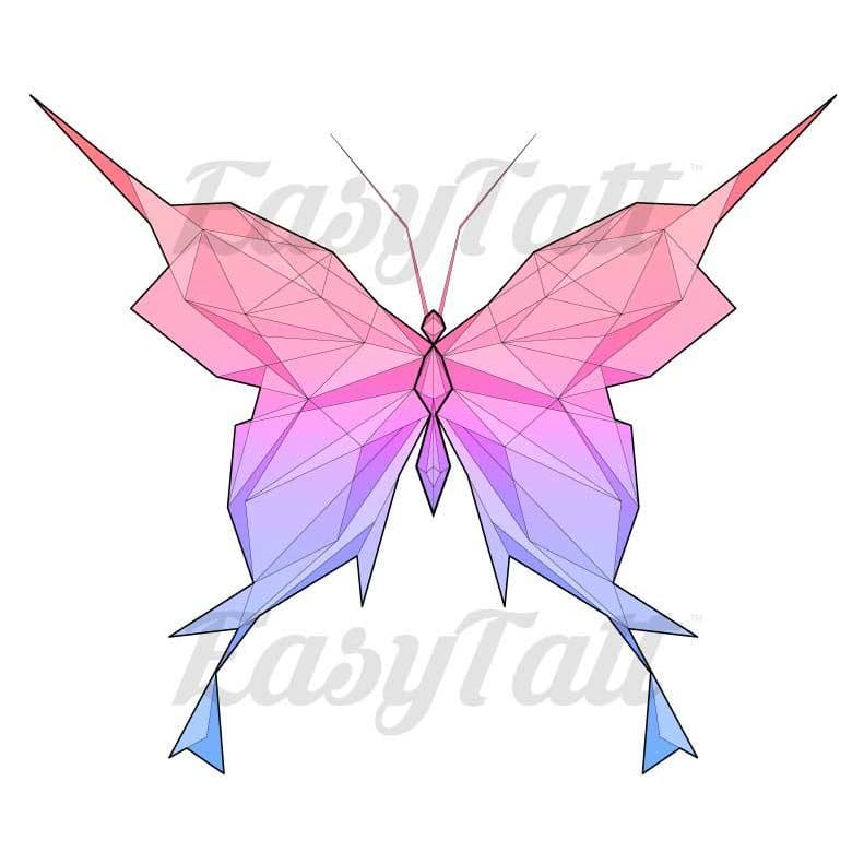 Geometric Butterfly - Temporary Tattoo