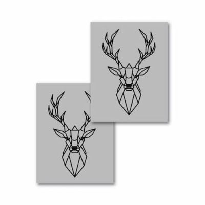 Geometric Deer - Semi-Permanent Stencil Kit