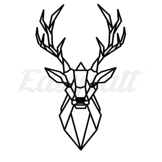 Geometric Deer - Temporary Tattoo