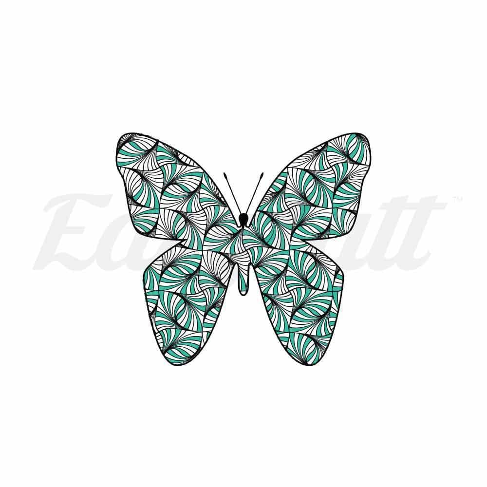 Green Butterfly - By Jen - Temporary Tattoo
