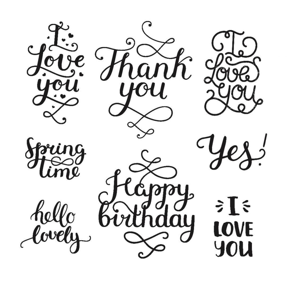 Happy Words Set - Temporary Tattoo