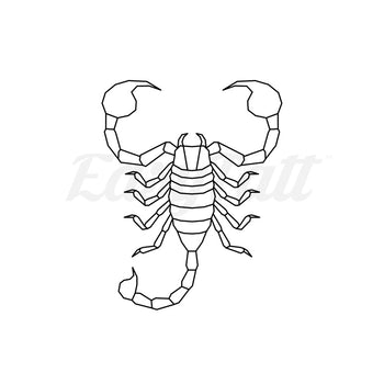 Minimal Scorpion - Temporary Tattoo
