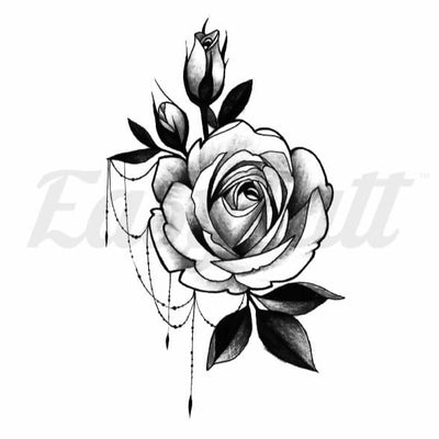 Jewel Rose - Temporary Tattoo