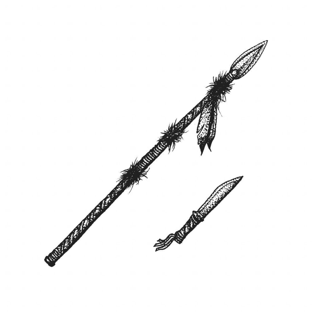 Knife and Arrow - Temporary Tattoo