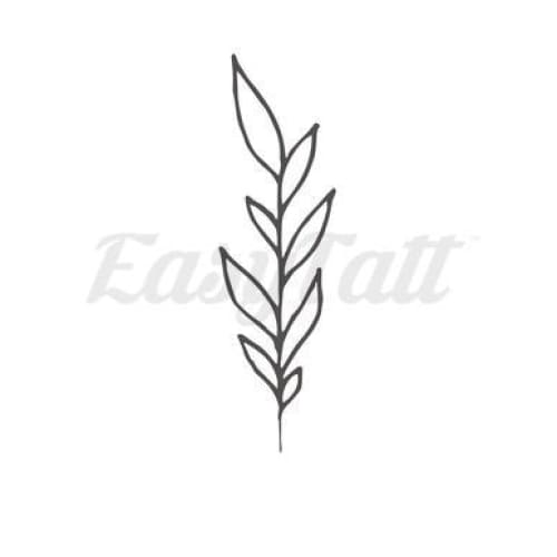 Leaf Twig - Temporary Tattoo