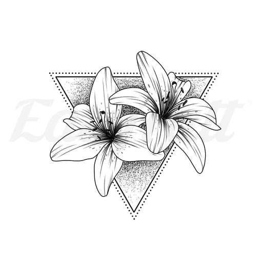 Lilies - Temporary Tattoo
