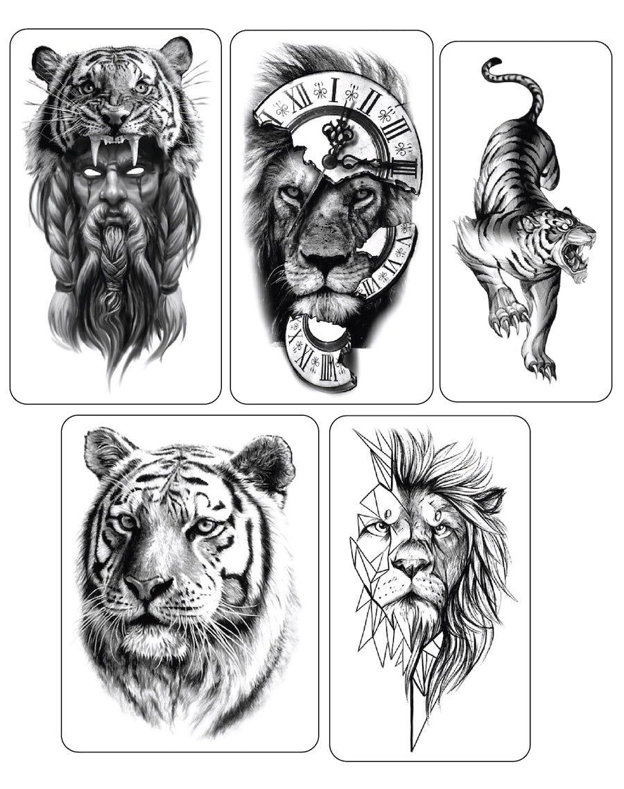 (Half Sleeves Pack) Lions and Tigers