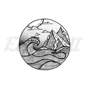 Little Boat on Rough Seas - By Alexandra Yarushina -