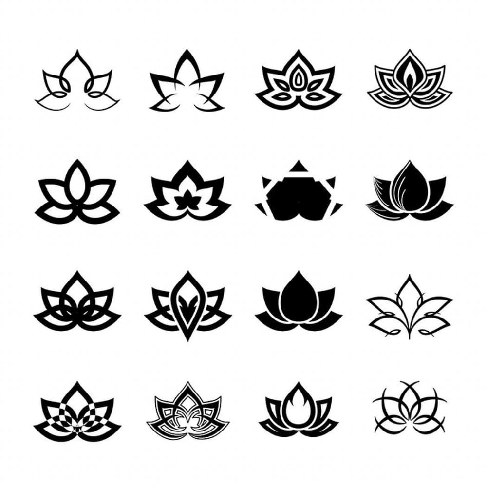 Little Lotus Flower Set - Temporary Tattoo