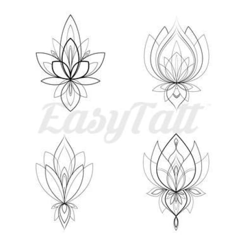 Lotus Blooms - Temporary Tattoo