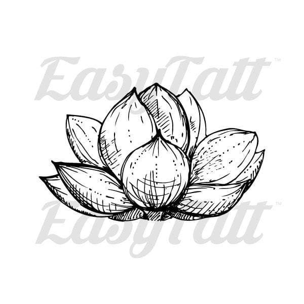 Lotus Flower Petals - Temporary Tattoo