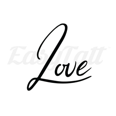 Love - By Eastern Cloud - Temporary Tattoo