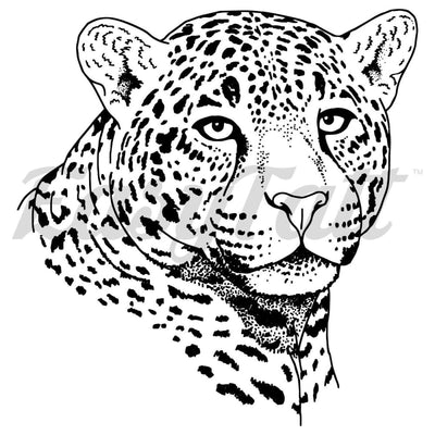 Majestic Leopard - Temporary Tattoo