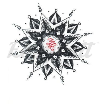 Mandala - By Alexandra Ramirez - Temporary Tattoo