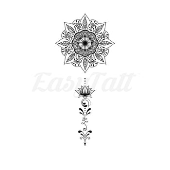 Mandala Unalome - Temporary Tattoo