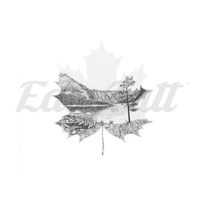 Maple Leaf Lake - Temporary Tattoo