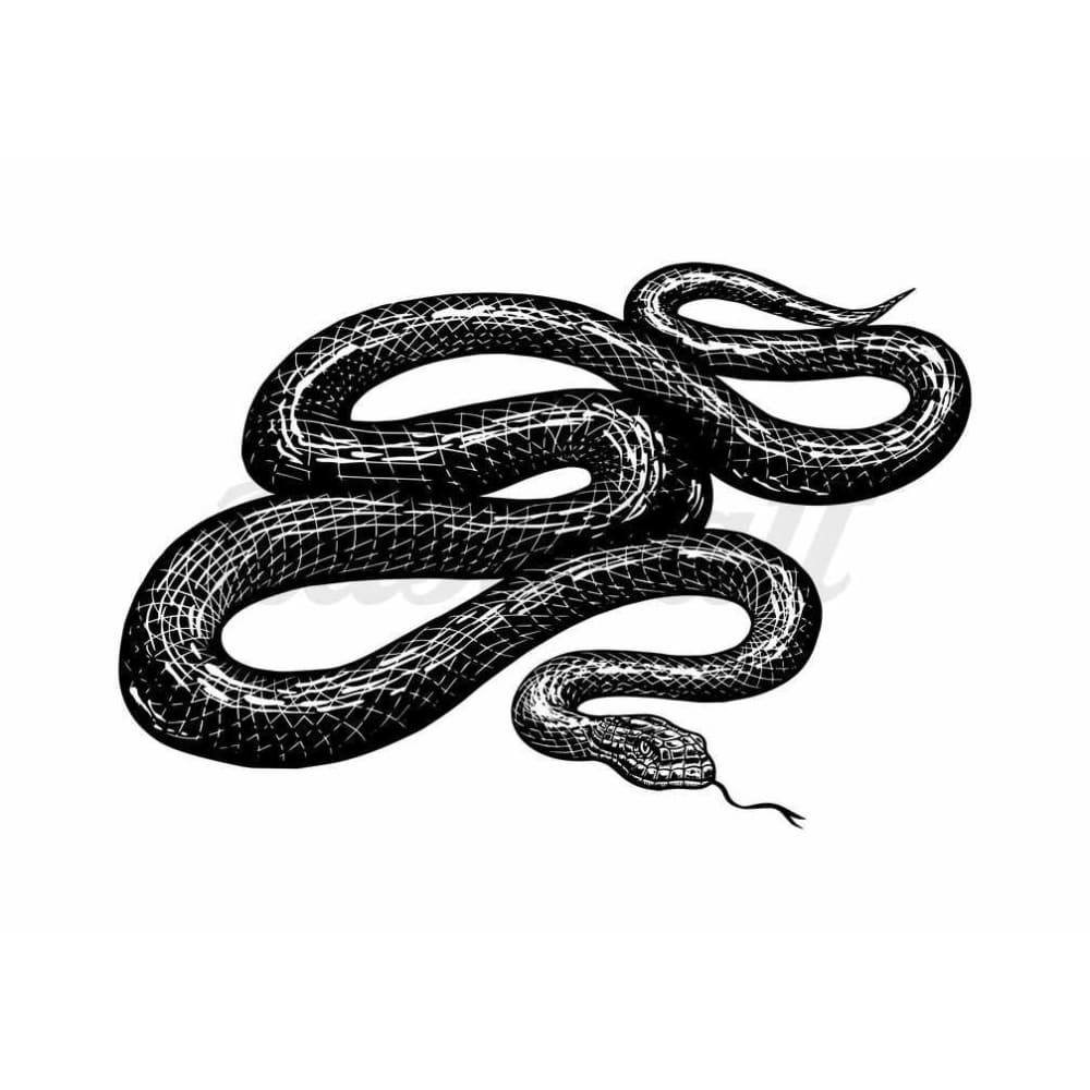 Menacing Serpent - Temporary Tattoo