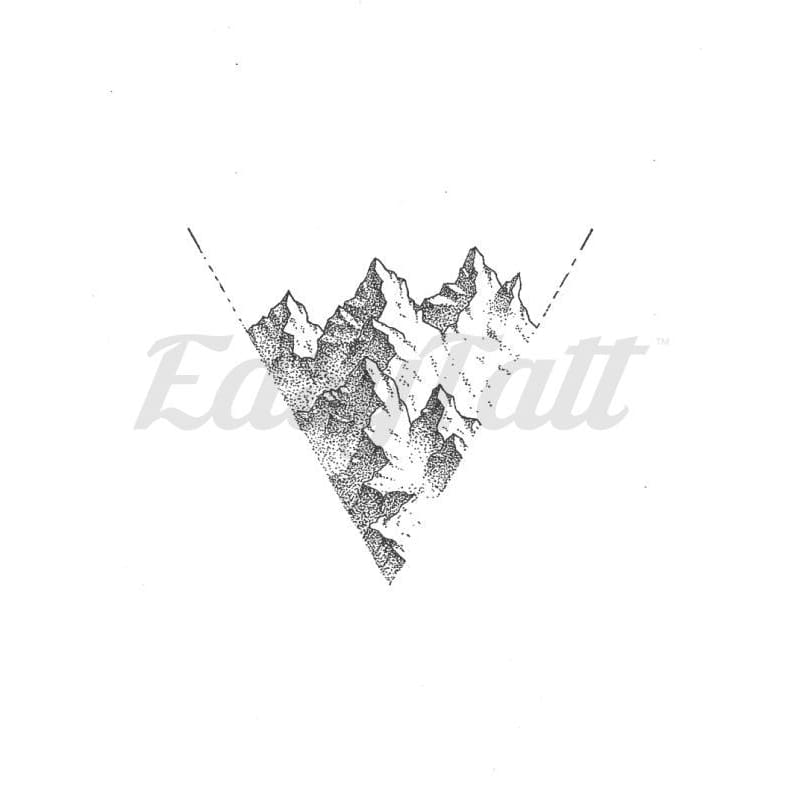 Mountain Triangle - By C.kritzelt - Temporary Tattoo