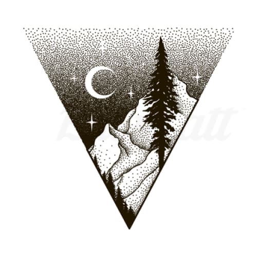 Nature Triangle - Temporary Tattoo