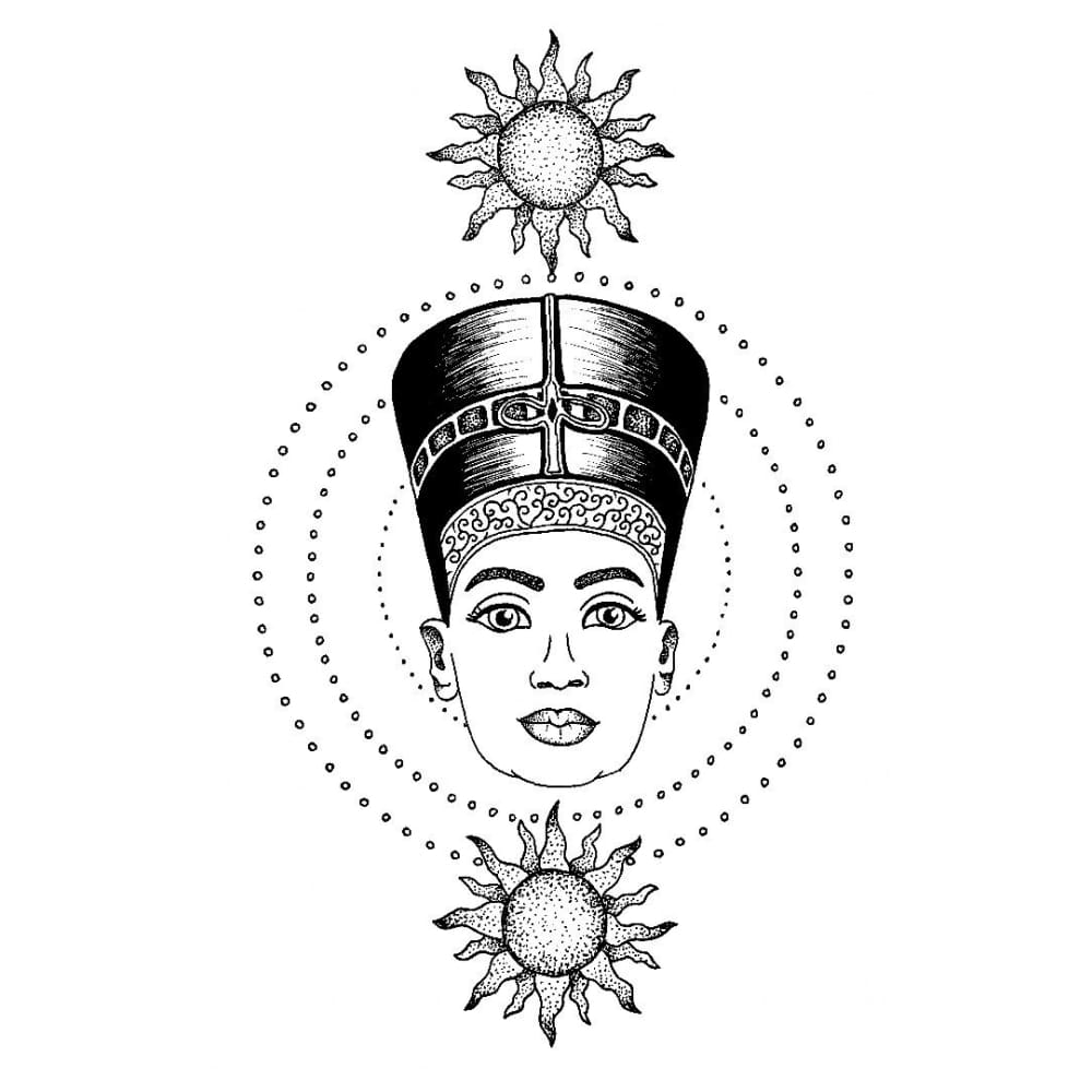 Nefertiti - By Georgia Mason - Temporary Tattoo