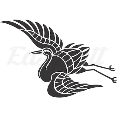 Oriental Heron - Temporary Tattoo