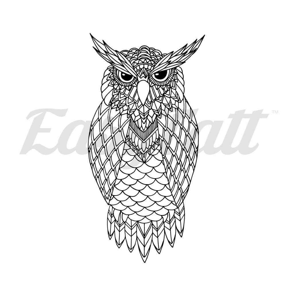 Owl - Temporary Tattoo