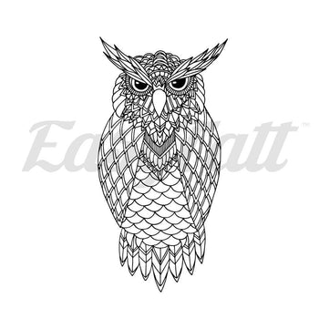 Owl - Temporary Tattoo